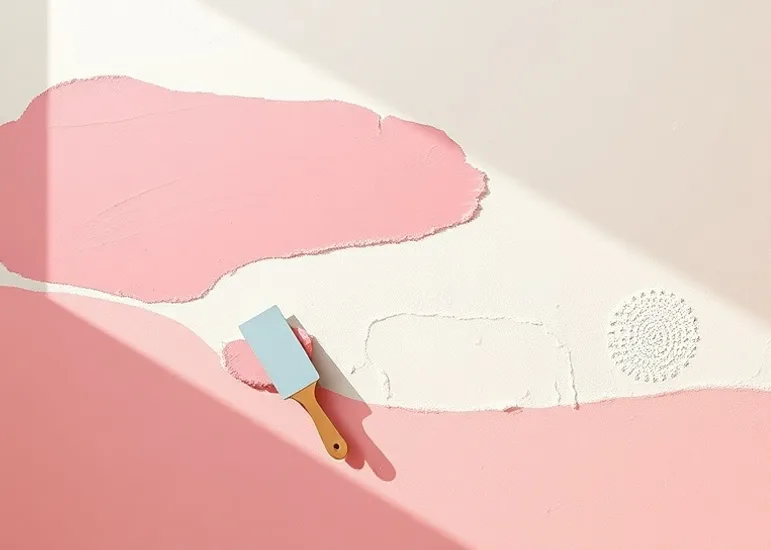 Application d'un enduit décoratif à la lisseuse sur un mur